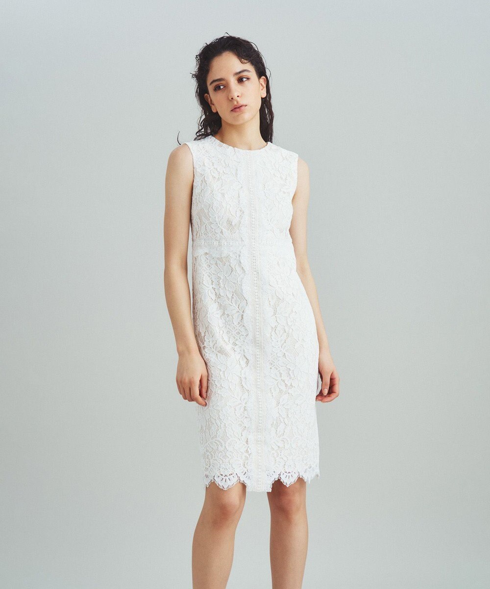 GRACE CONTINENTAL レースタイトドレス