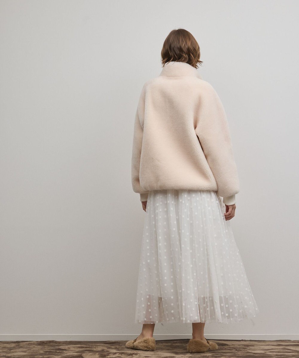 GRACE CONTINENTAL ウールボアスタンドカラージャケット 