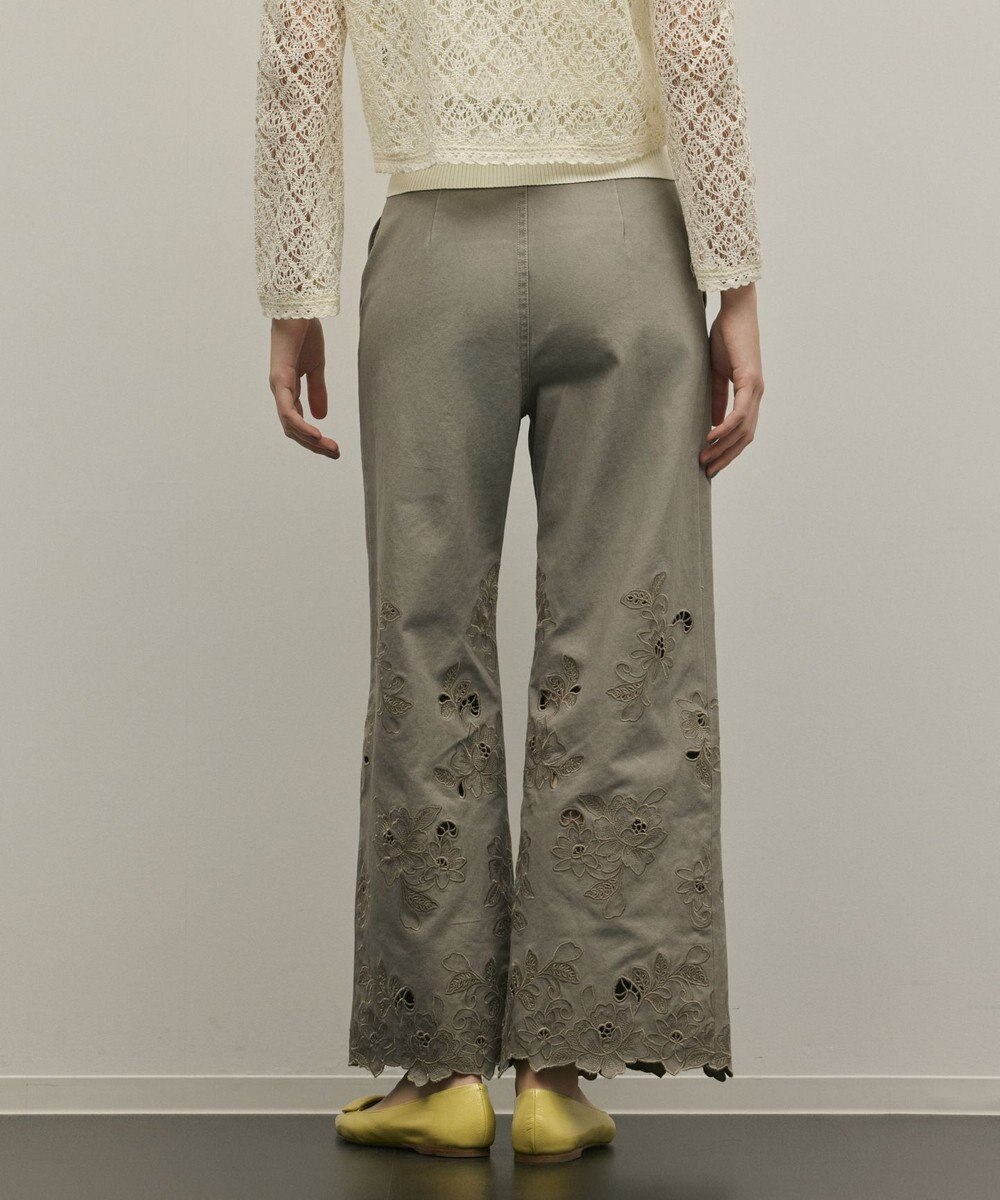 GRACE CONTINENTAL カットワークフレアパンツ 