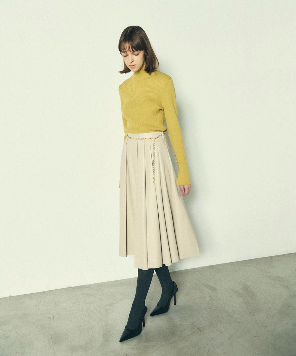 GRACE CONTINENTAL ビジューリブニットトップ 