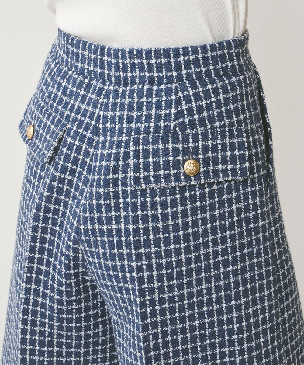 GRACE CONTINENTAL チェックツイードハーフパンツ 