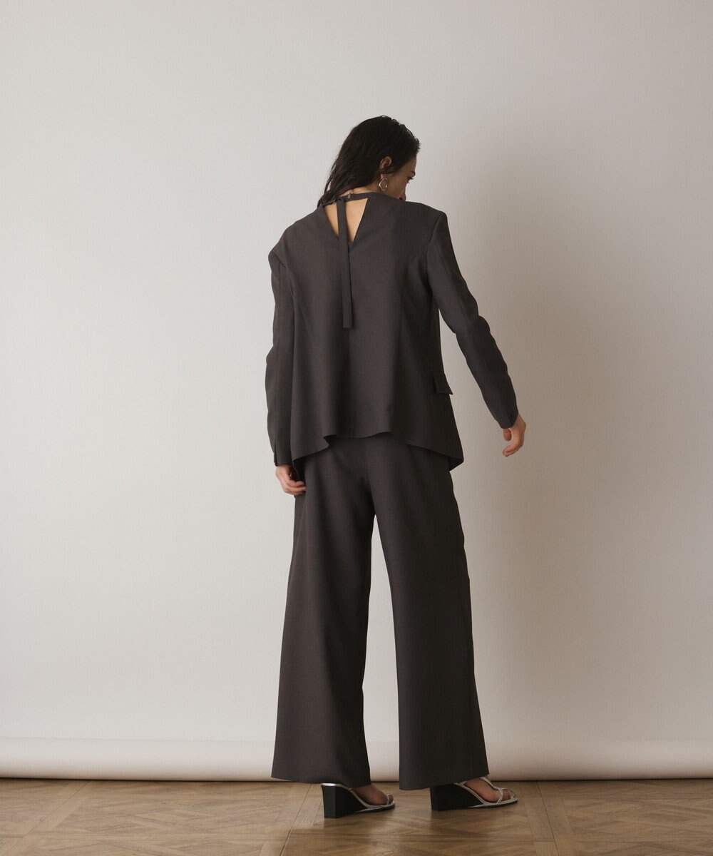 GRACE CONTINENTAL バックシャンノーカラージャケット