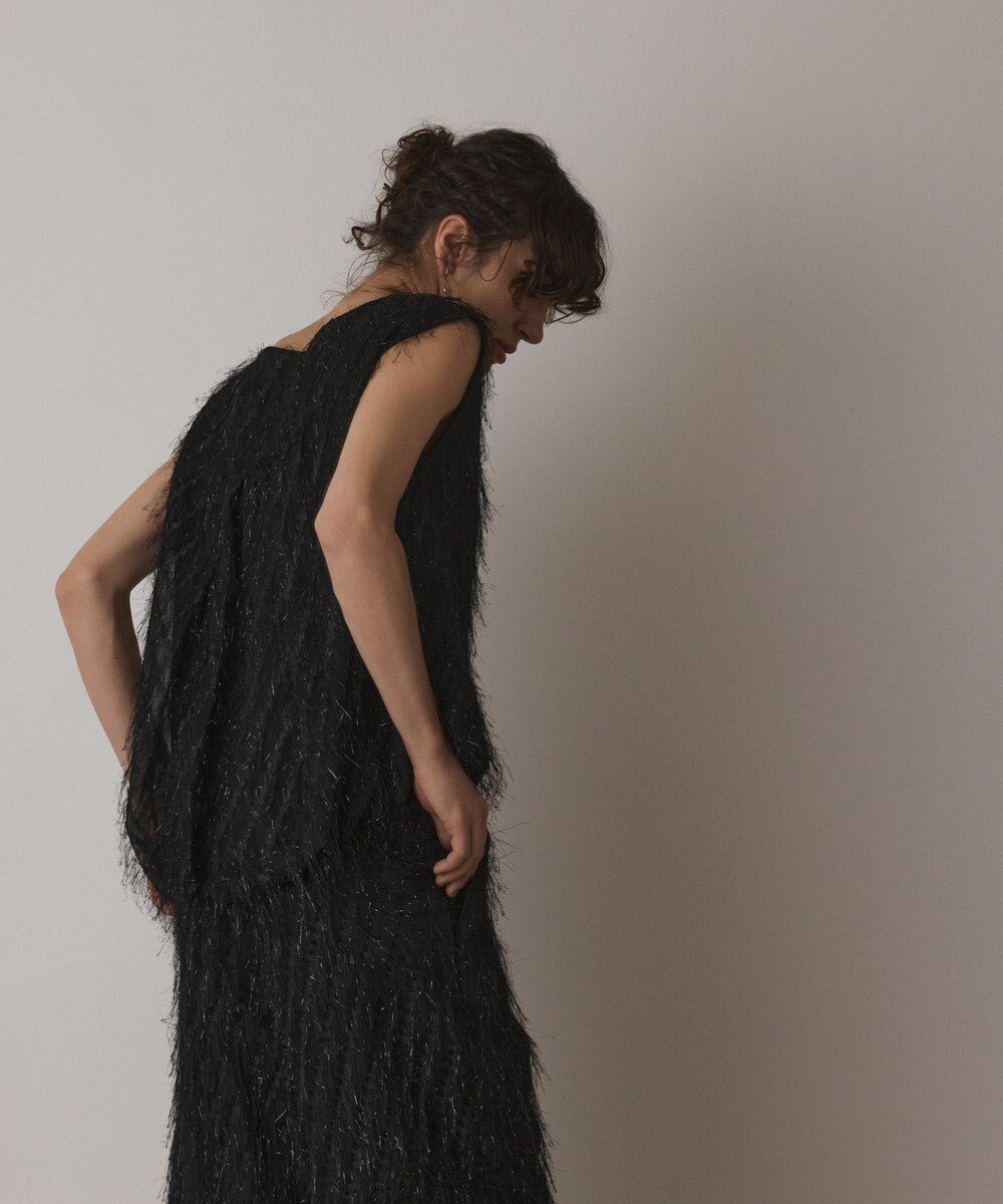 GRACE CONTINENTAL フリンジギャザートップ