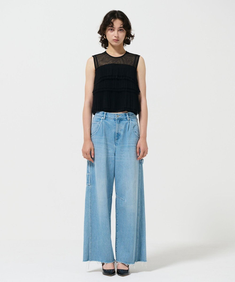 GRACE CONTINENTAL チュールフリルノースリーブ