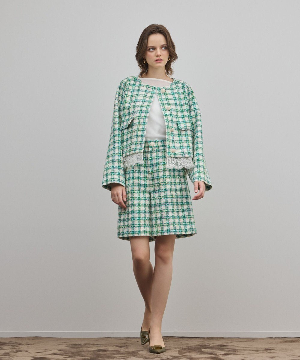 GRACE CONTINENTAL ツイードショートパンツ 