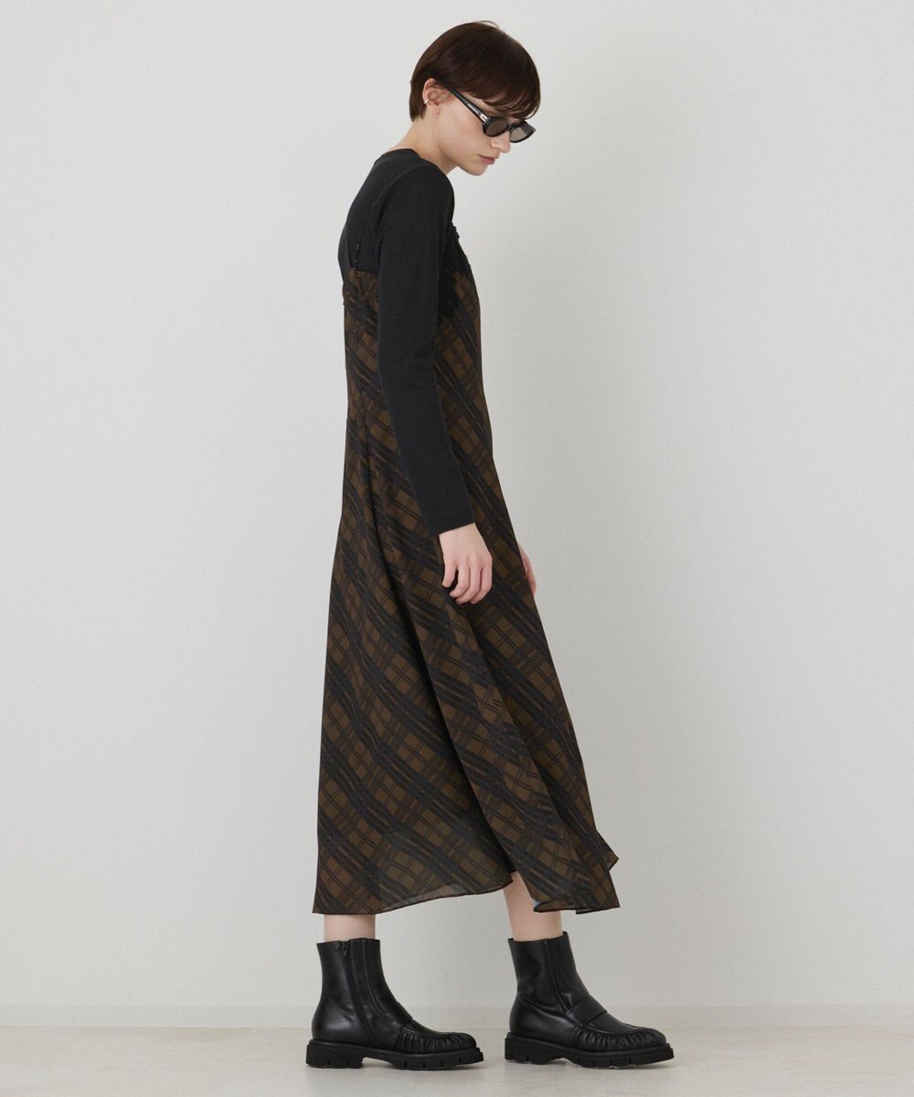 GRACE CONTINENTAL チェックプリントキャミワンピース 