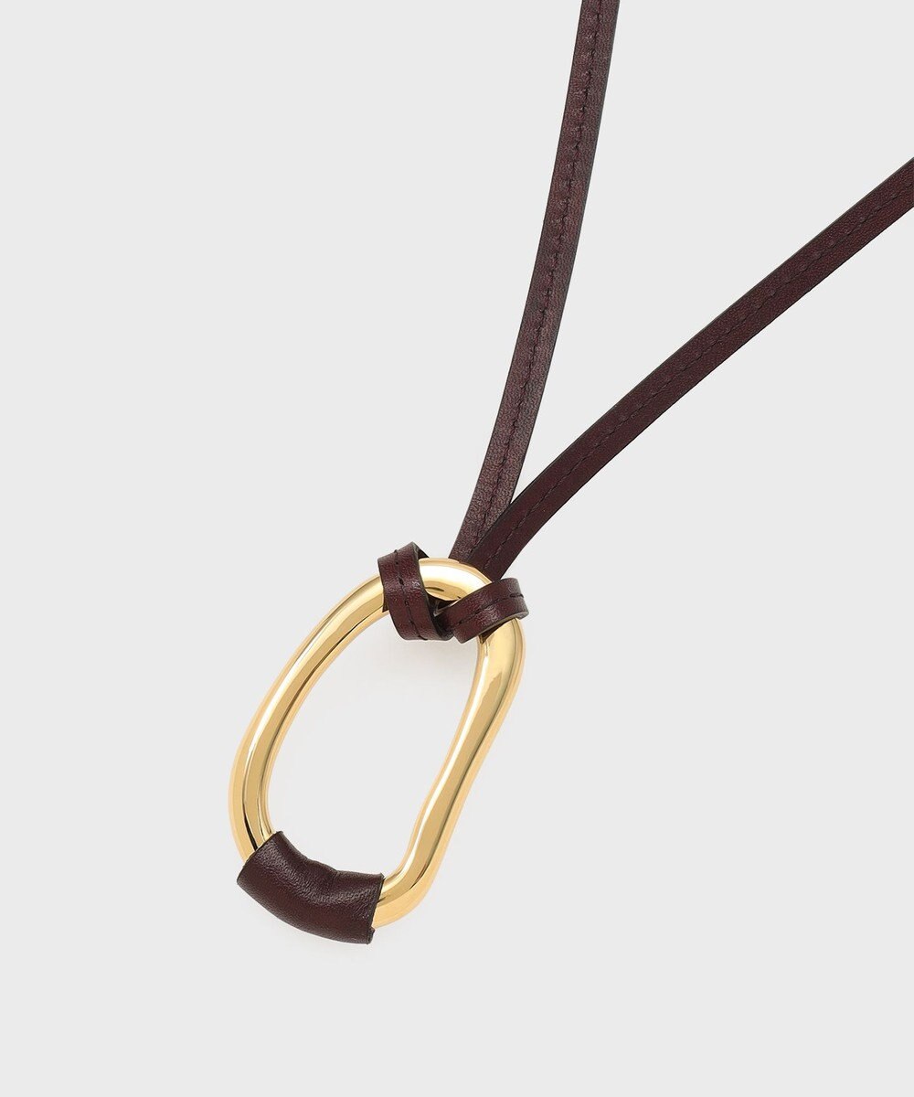 GRACE CONTINENTAL レザーリングネックレス 