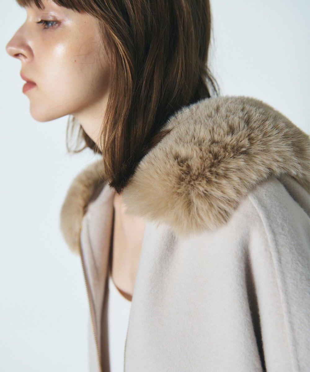 GRACE CONTINENTAL フードファーリバーポンチョ