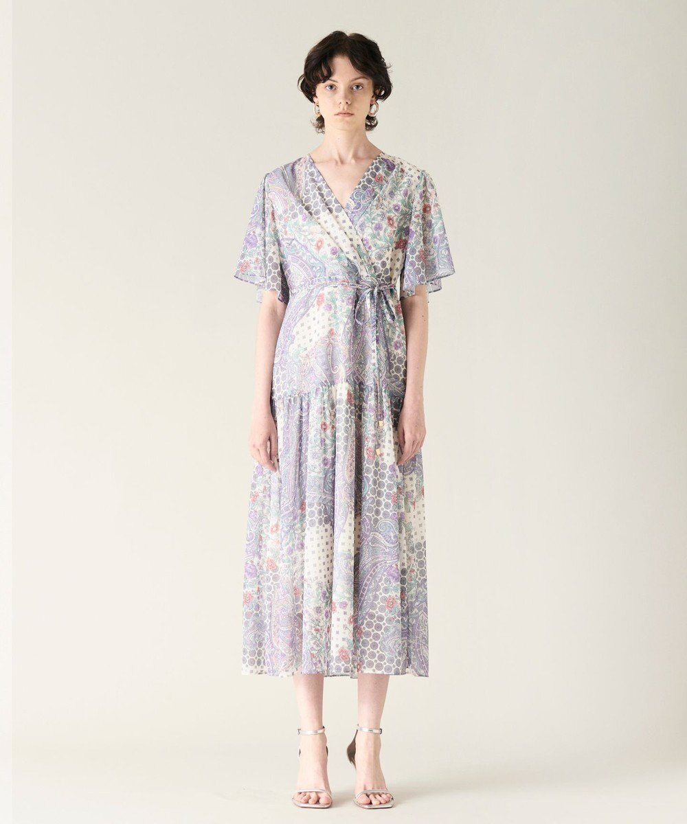 GRACE CONTINENTAL ペイズリーカシュクールワンピース