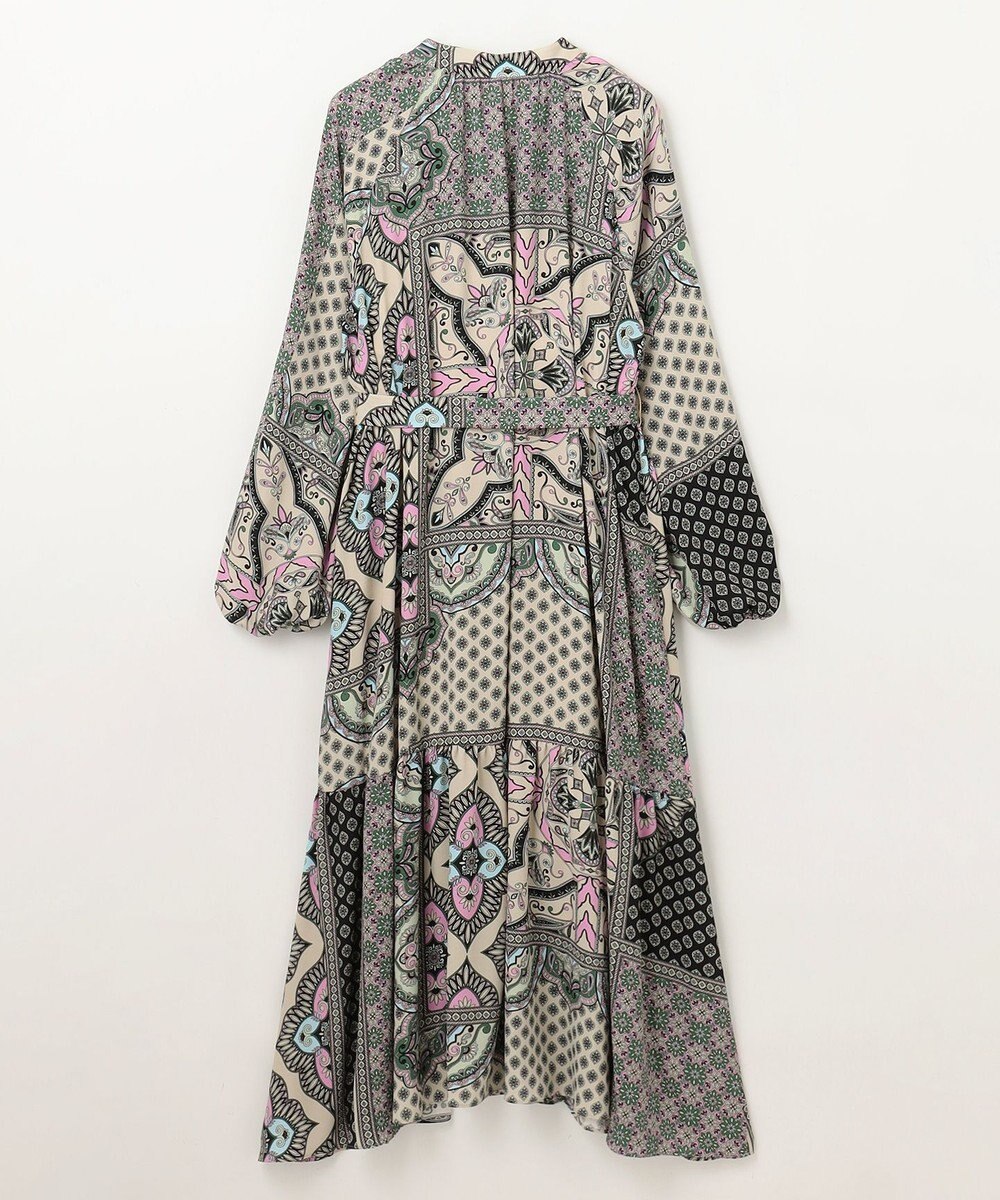 GRACE CONTINENTAL カフタンプリントロングワンピース 