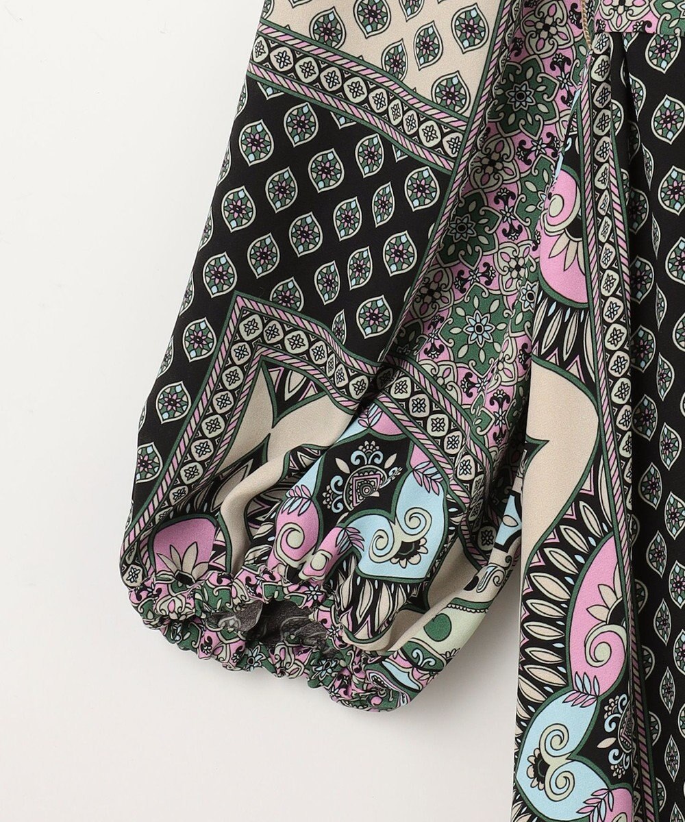 GRACE CONTINENTAL カフタンプリントロングワンピース 