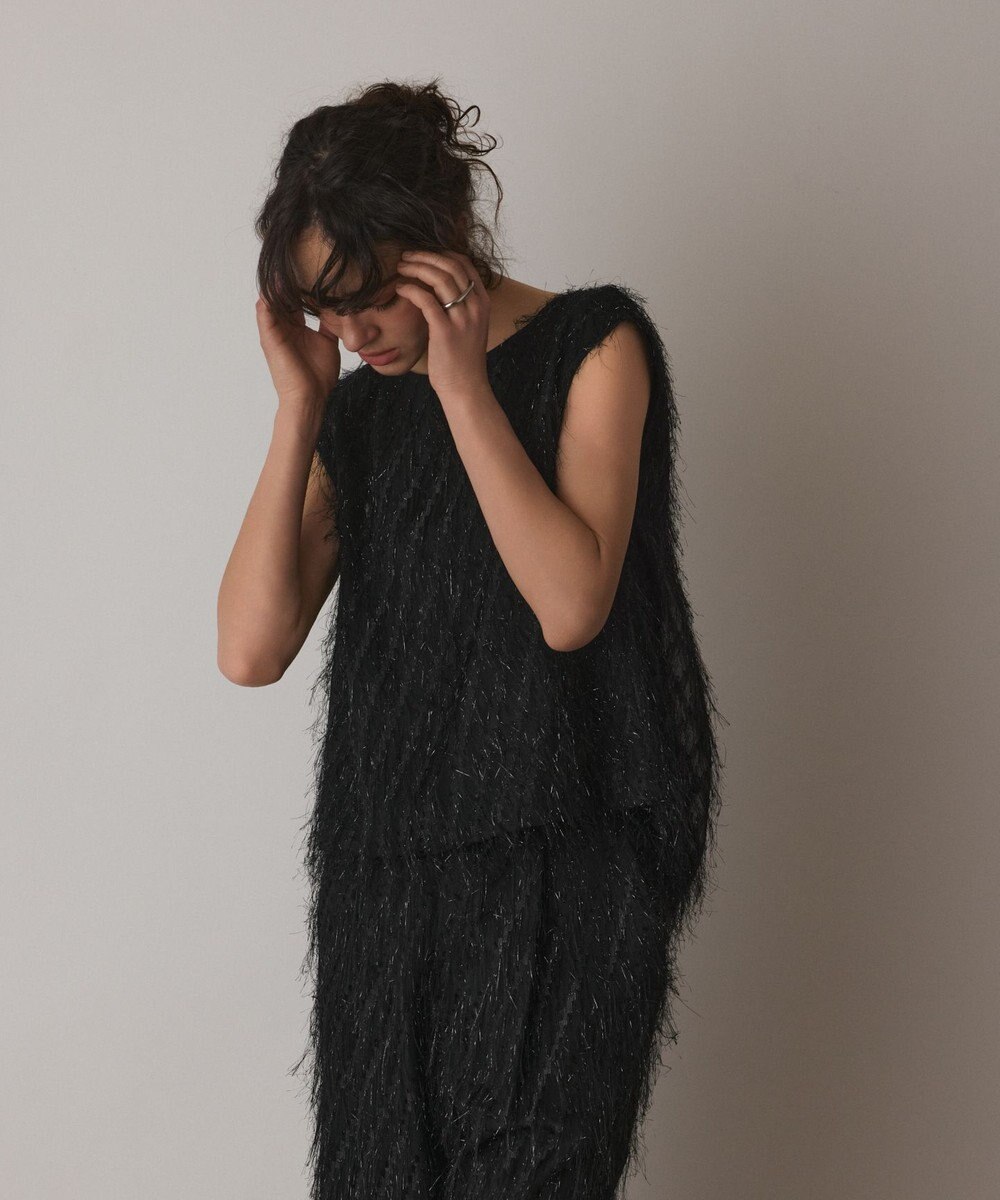 GRACE CONTINENTAL フリンジギャザートップ