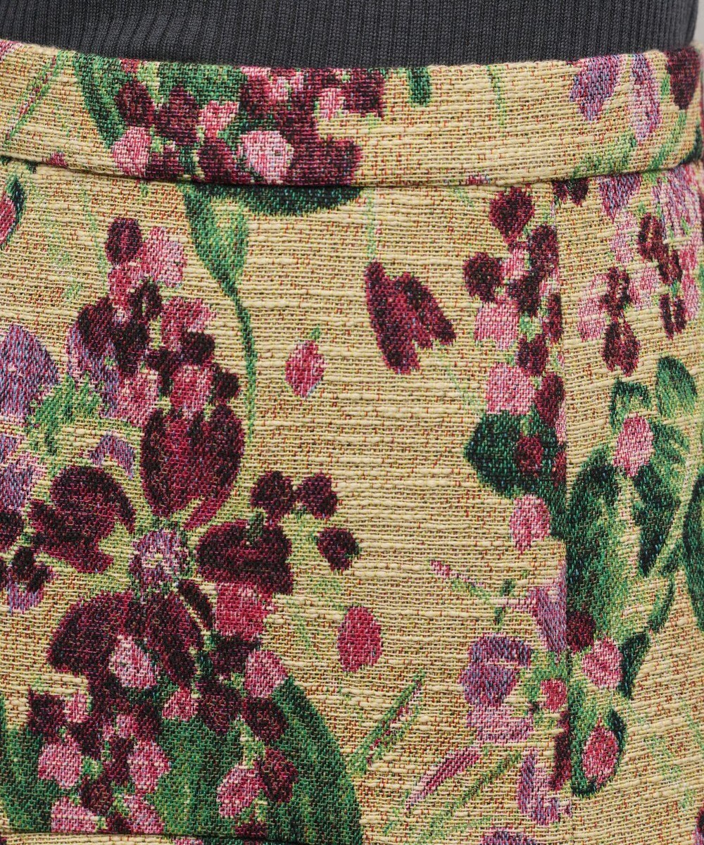 GRACE CONTINENTAL フラワージャガードフレアスカート 