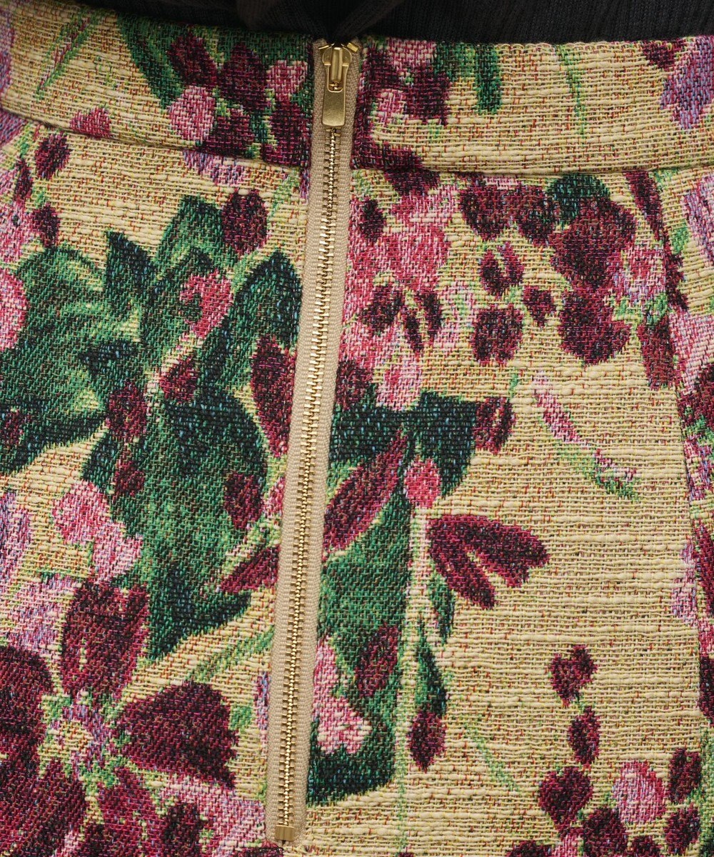 GRACE CONTINENTAL フラワージャガードフレアスカート 