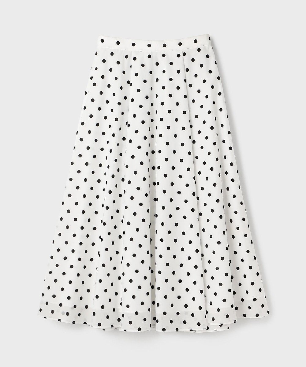 GRACE CONTINENTAL ドットフロッキータックスカート 