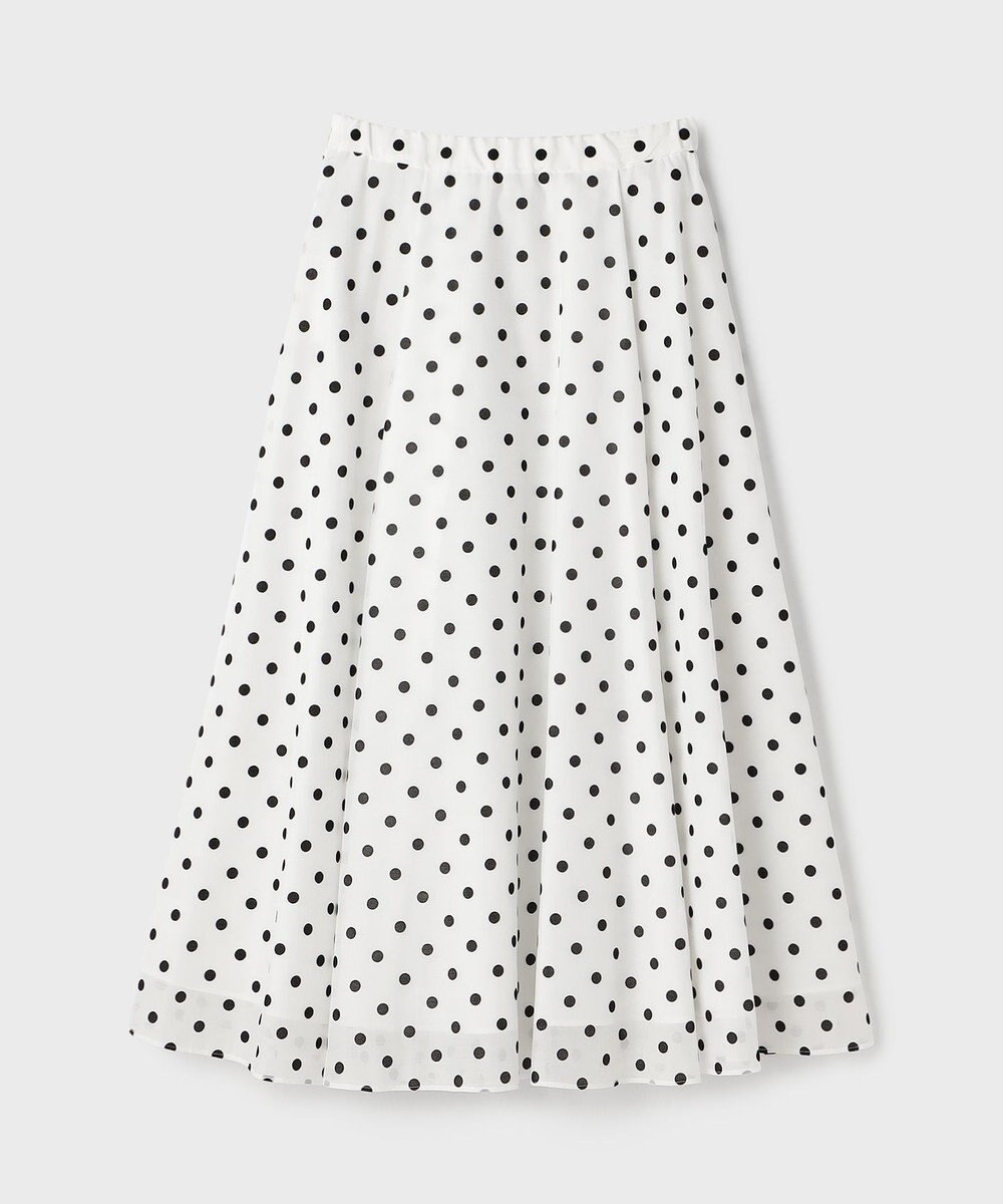 GRACE CONTINENTAL ドットフロッキータックスカート 