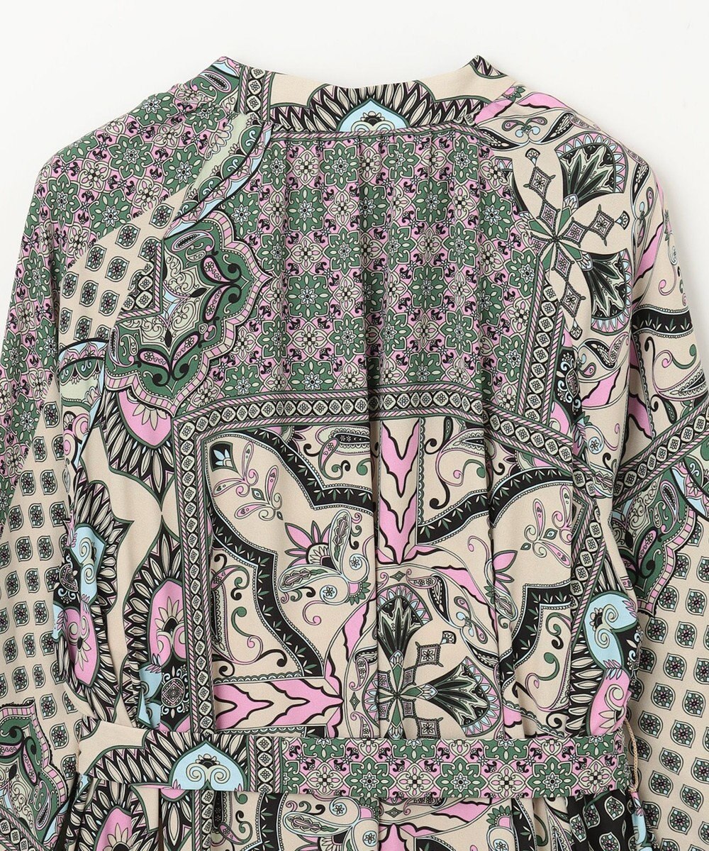 GRACE CONTINENTAL カフタンプリントロングワンピース 