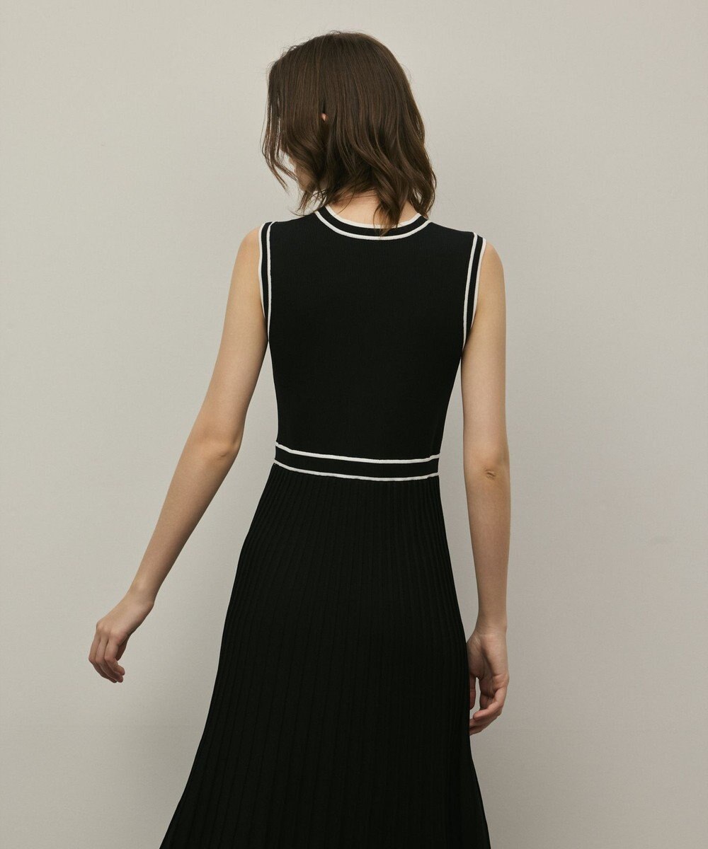 GRACE CONTINENTAL バイカラーボウタイニットワンピース 