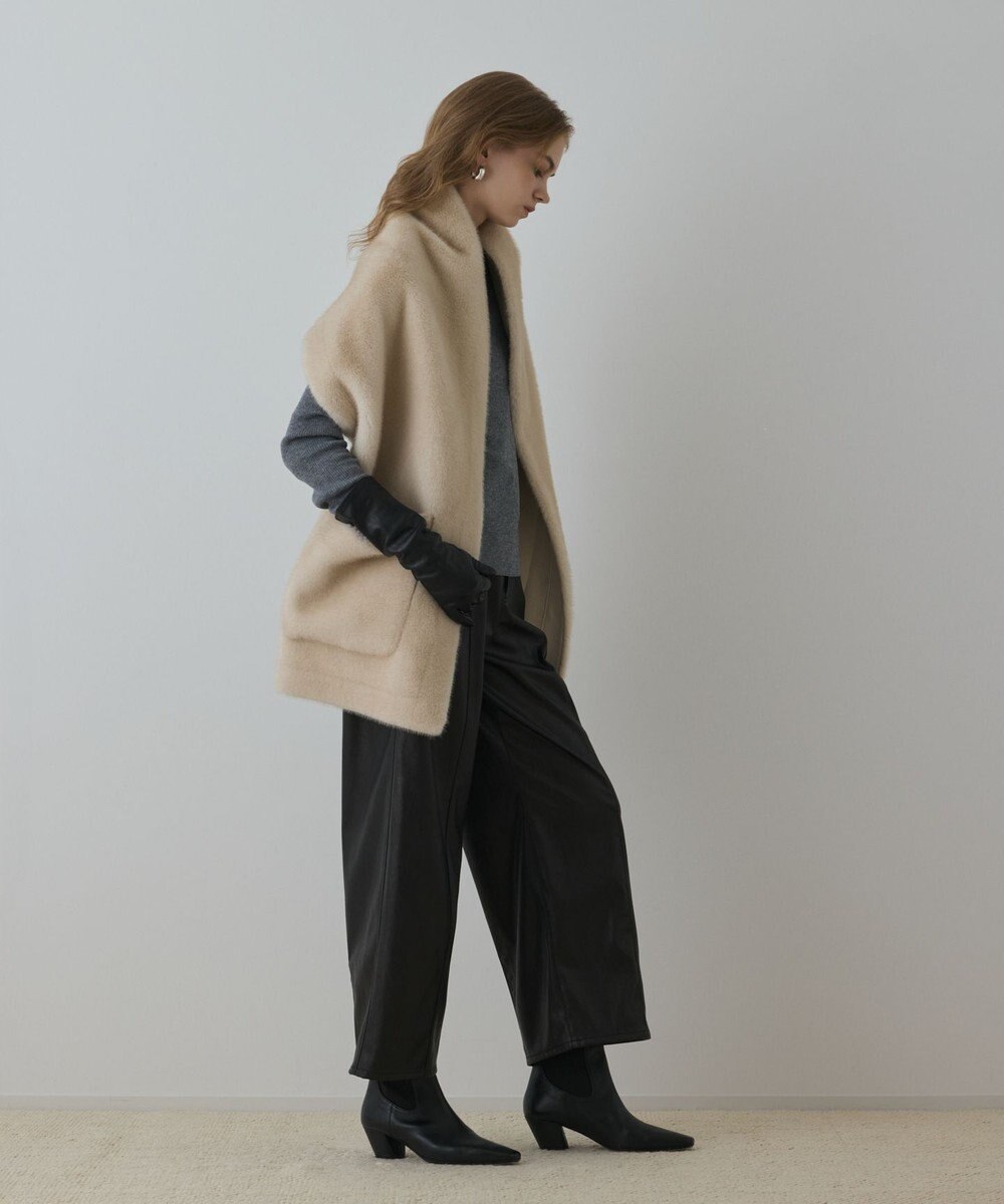 GRACE CONTINENTAL フェイクミンクストール 