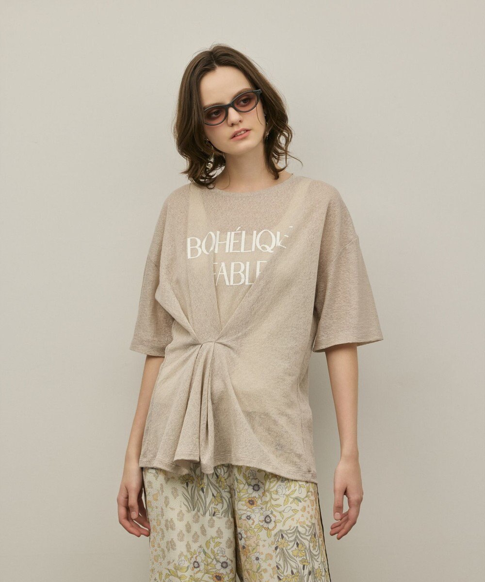 GRACE CONTINENTAL タックロゴTシャツ 