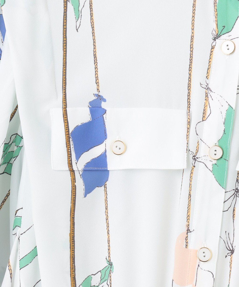 GRACE CONTINENTAL セーラープリントワンピース 