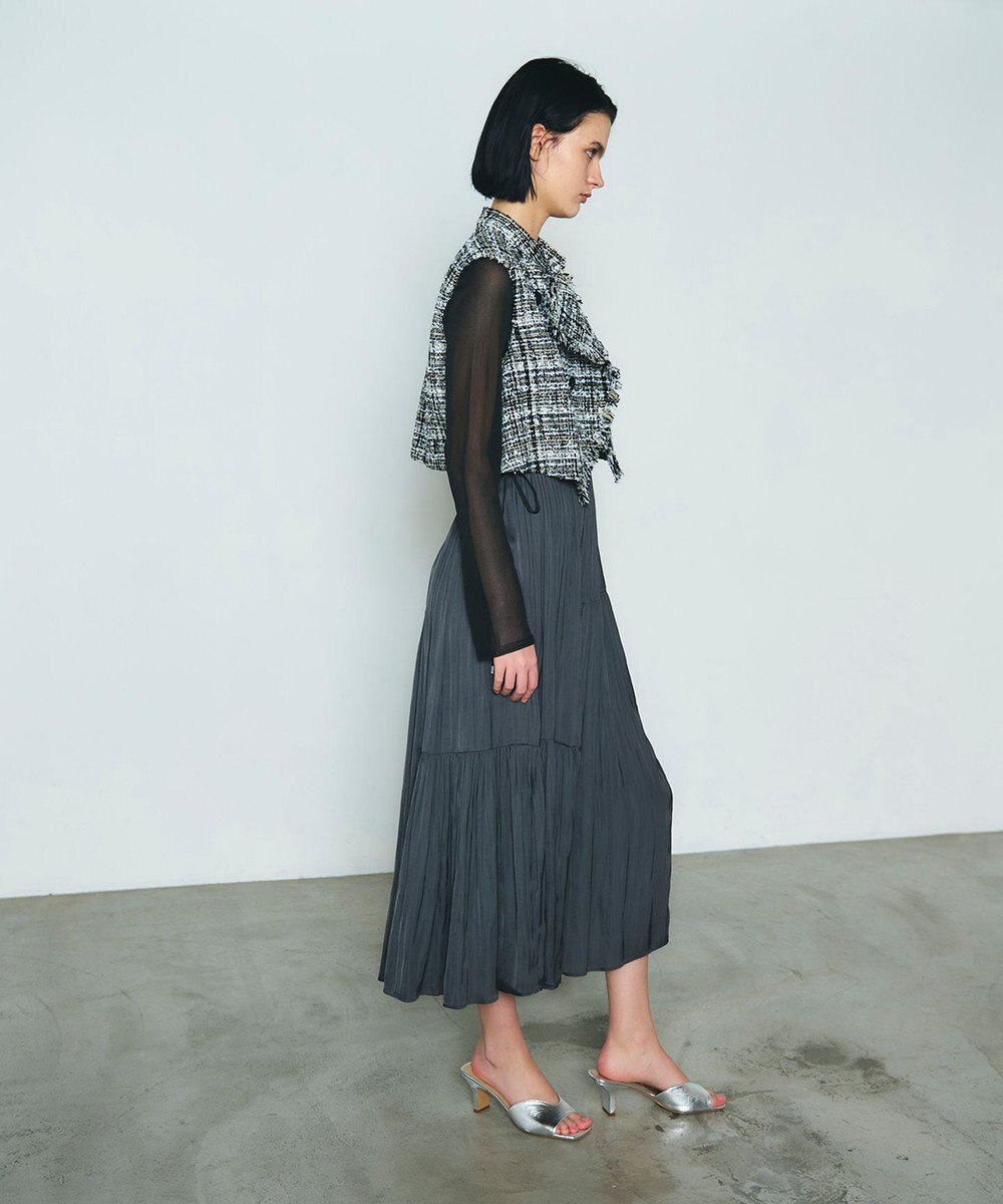 GRACE CONTINENTAL フリンジミニベスト 