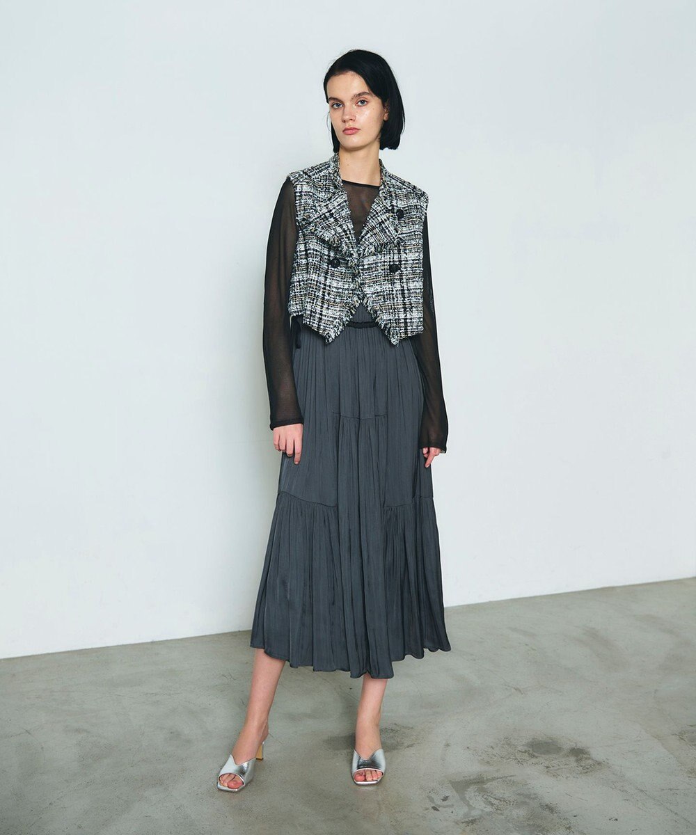 GRACE CONTINENTAL フリンジミニベスト 