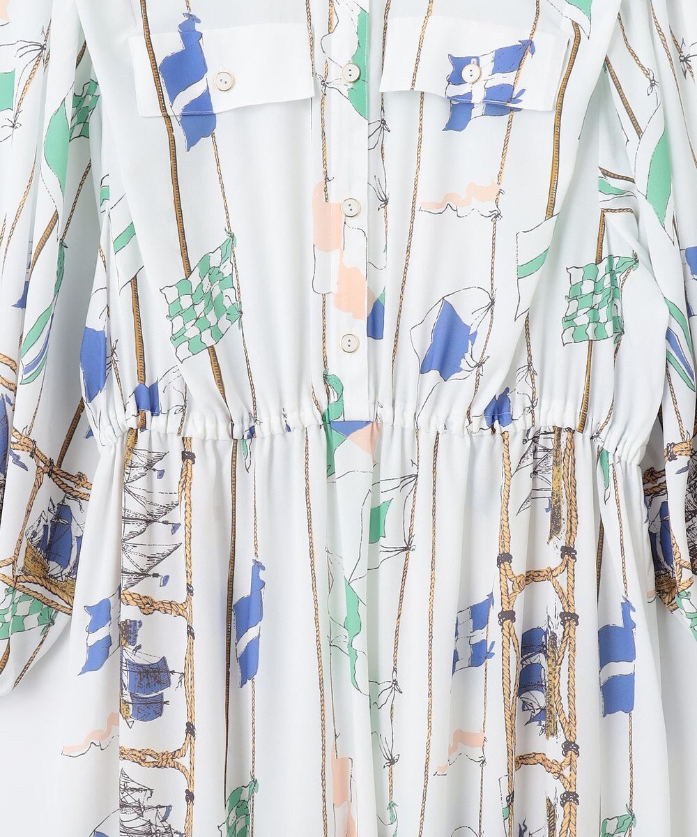 GRACE CONTINENTAL セーラープリントワンピース 