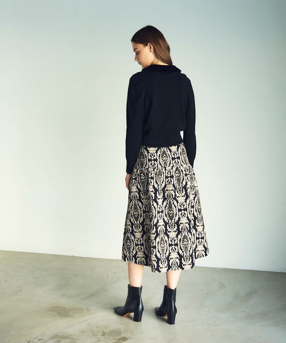 GRACE CONTINENTAL オーナメントジャガードスカート