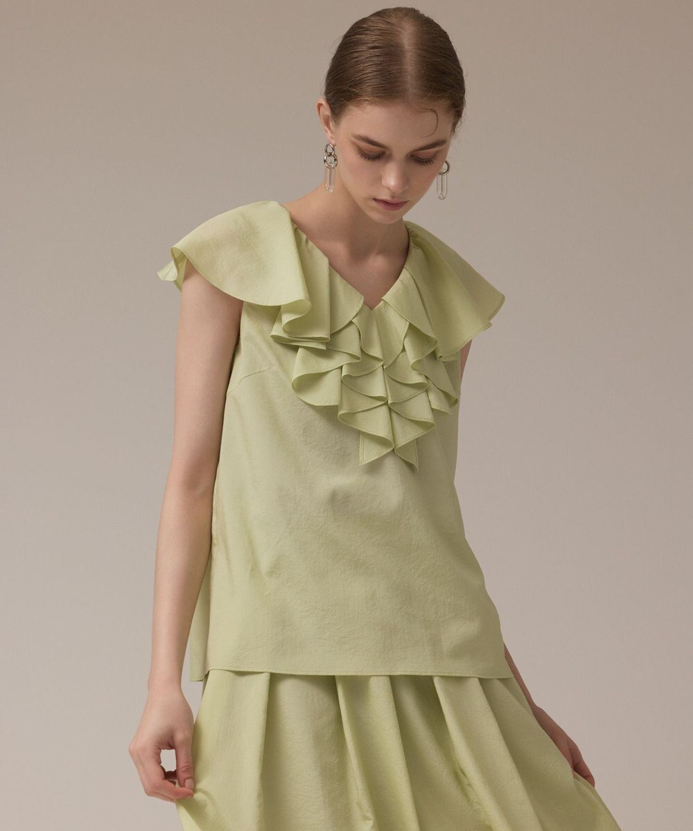 GRACE CONTINENTAL フリルカラートップ 