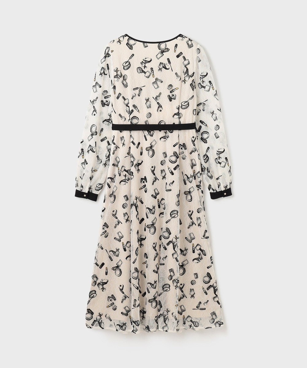 GRACE CONTINENTAL コスメフロッキープリントワンピース