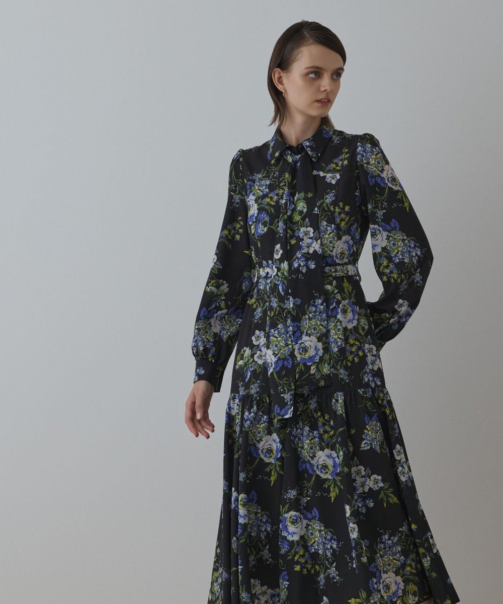 GRACE CONTINENTAL ブーケフラワープリントワンピース 