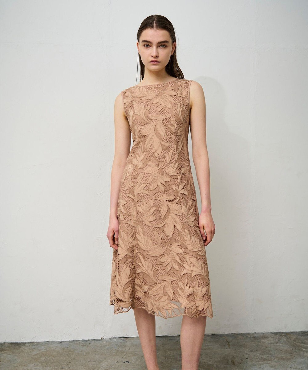 GRACE CONTINENTAL ケミカルリーフドレス 