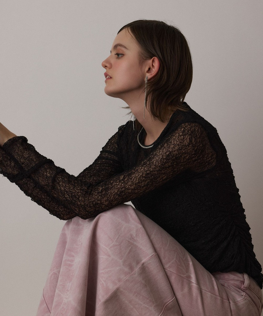 GRACE CONTINENTAL シアーレースカットトップ