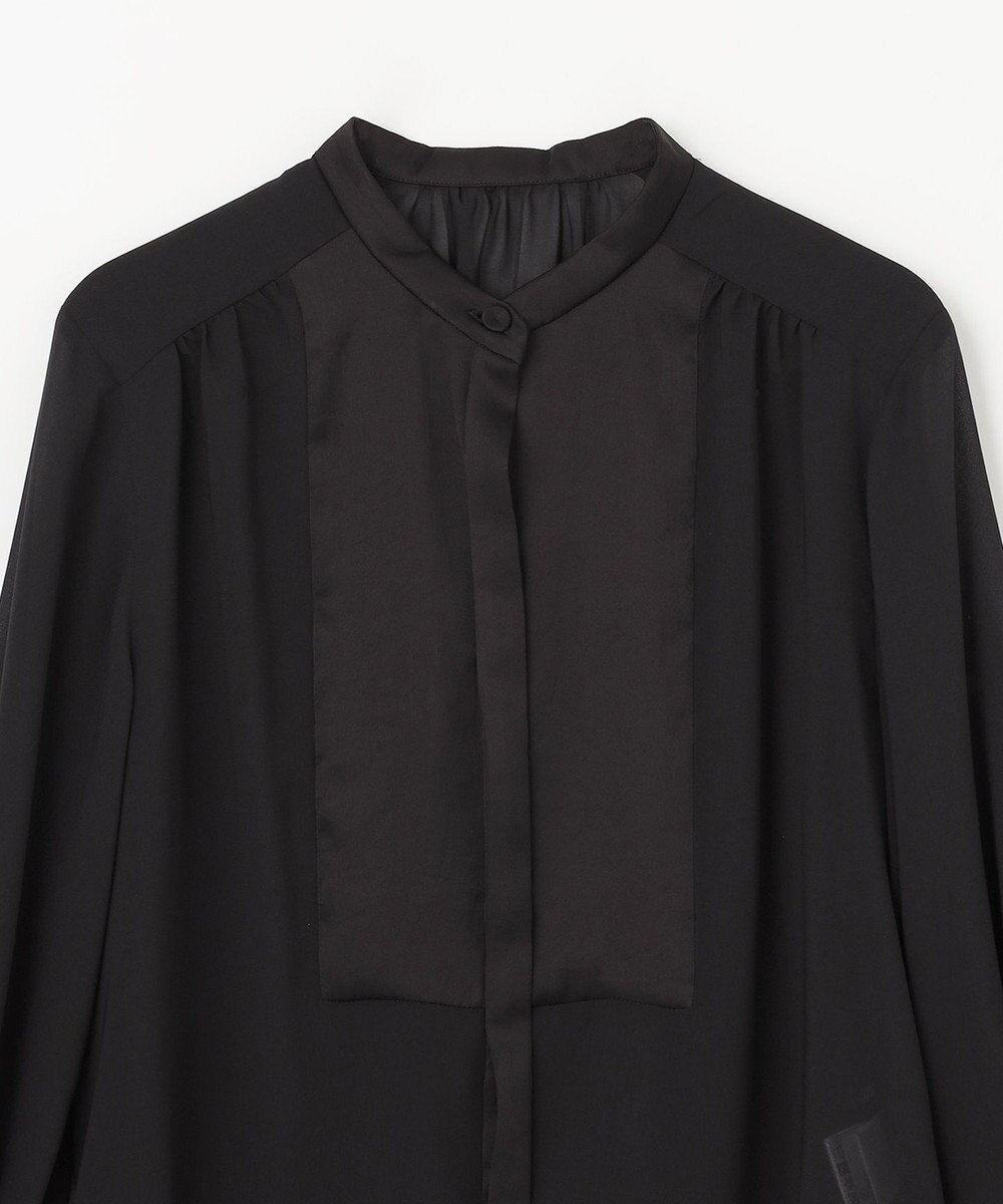 GRACE CONTINENTAL シアーラッフルカラーブラウス 