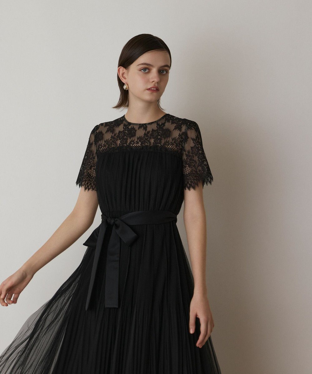 GRACE CONTINENTAL チュールプリーツドレス