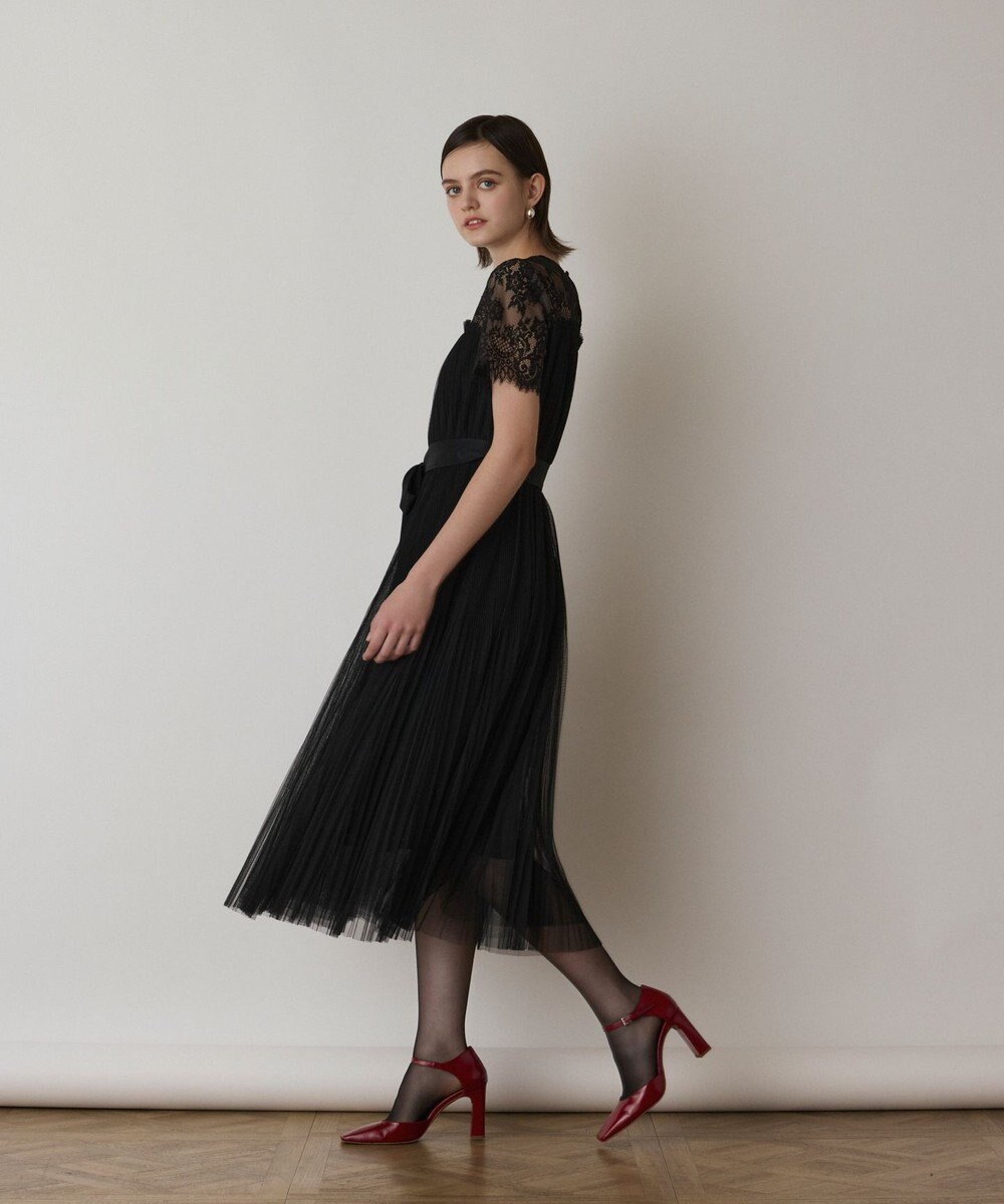 GRACE CONTINENTAL チュールプリーツドレス 