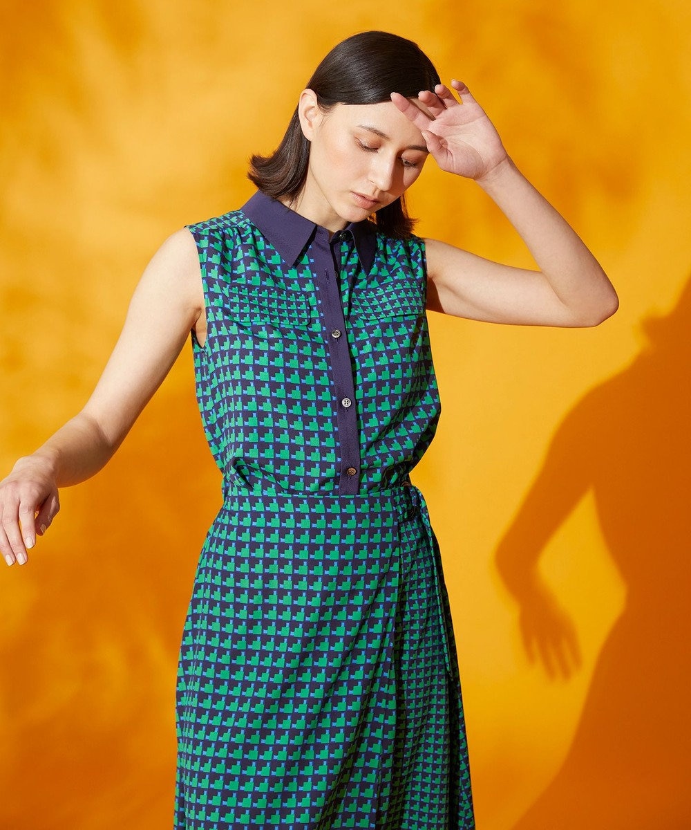 キカコンビプリントシャツワンピース Grace Continental Grace Continental グレースコンチネンタル 通販 キカコンビプリントシャツワンピース Grace Continental Grace Continental グレースコンチネンタル 通販