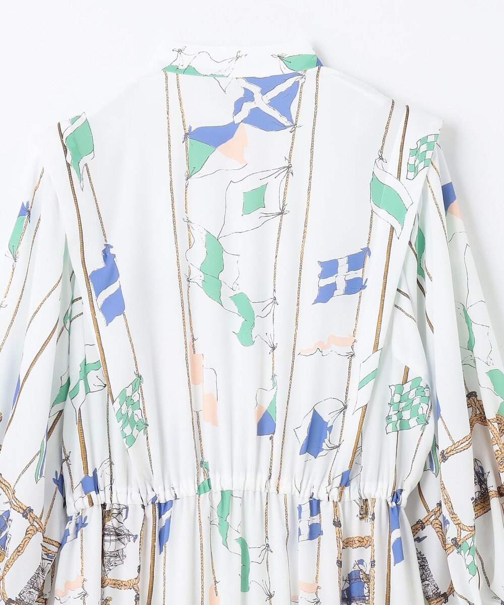 GRACE CONTINENTAL セーラープリントワンピース 