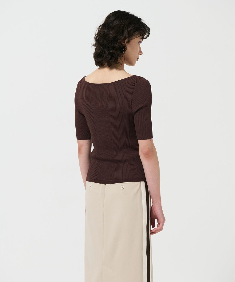 GRACE CONTINENTAL リブカシュクールニットトップ
