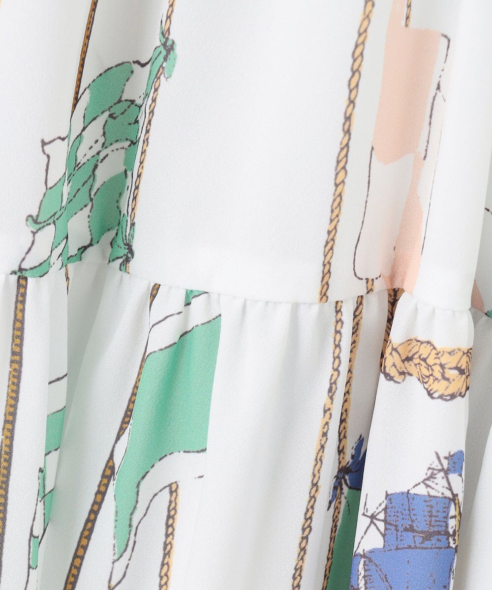 GRACE CONTINENTAL セーラープリントワンピース