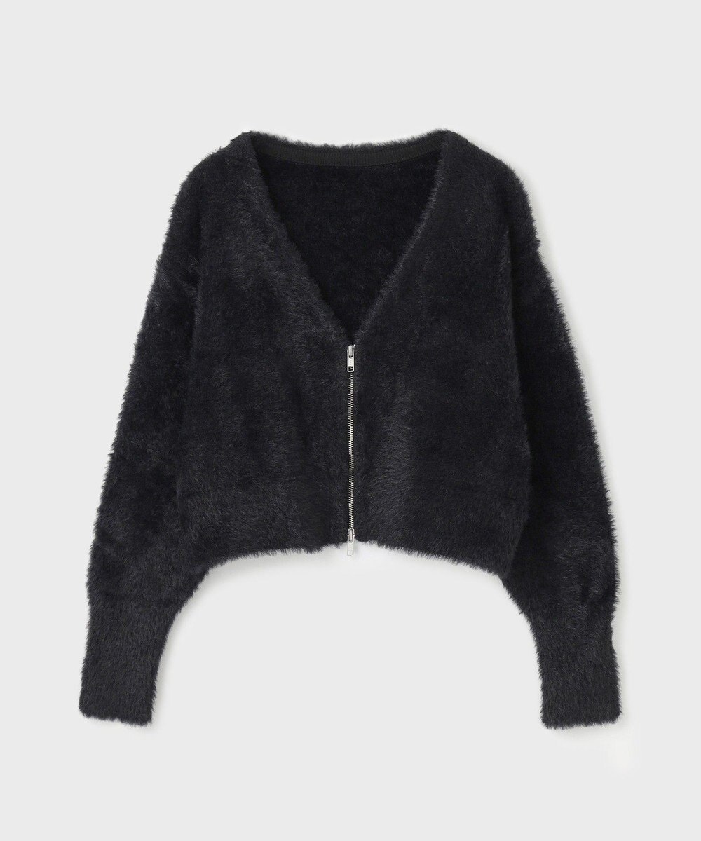 GRACE CONTINENTAL フェザーzipニットカーディガン