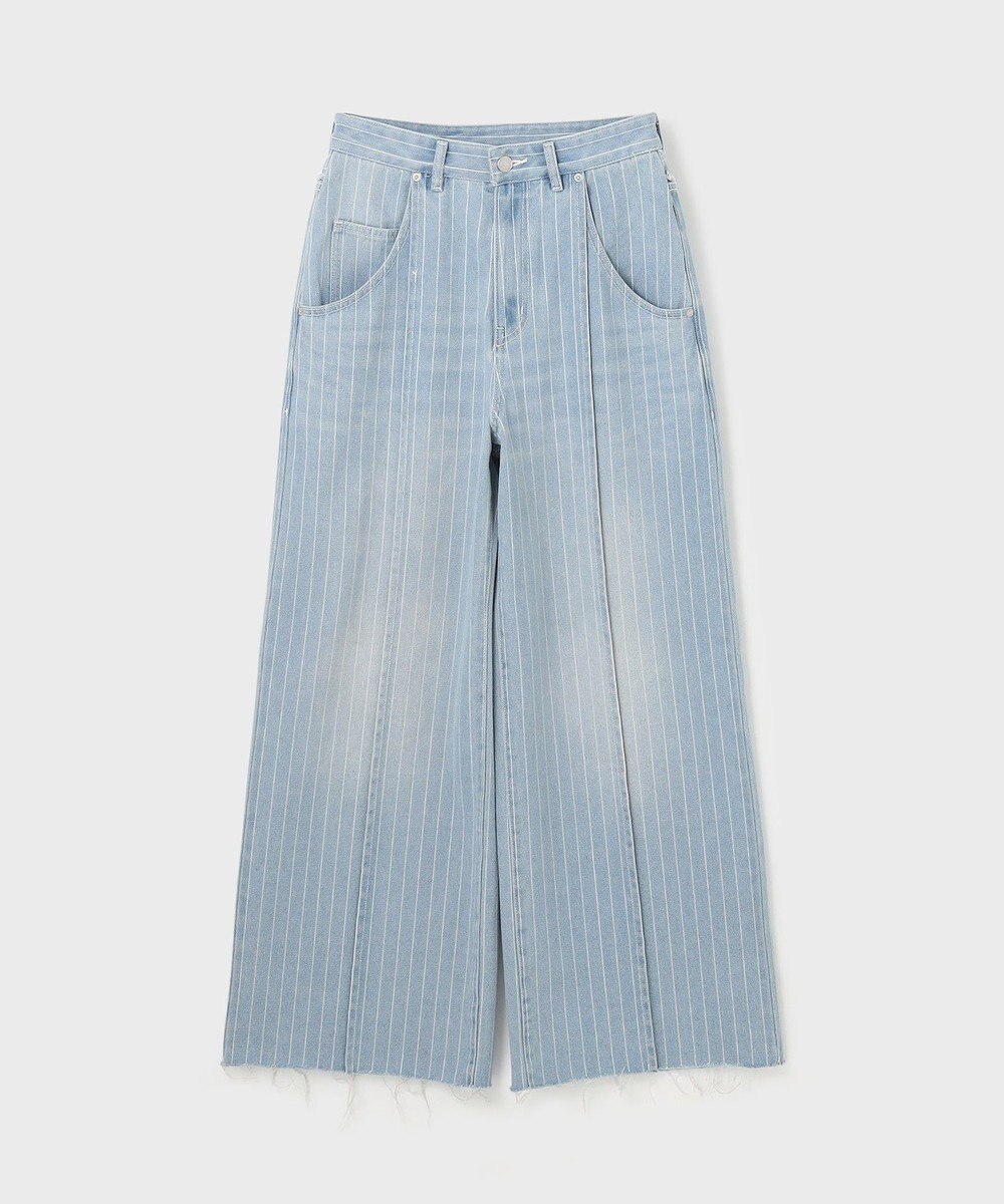 GRACE CONTINENTAL ヒッコリーデニムワイドパンツ