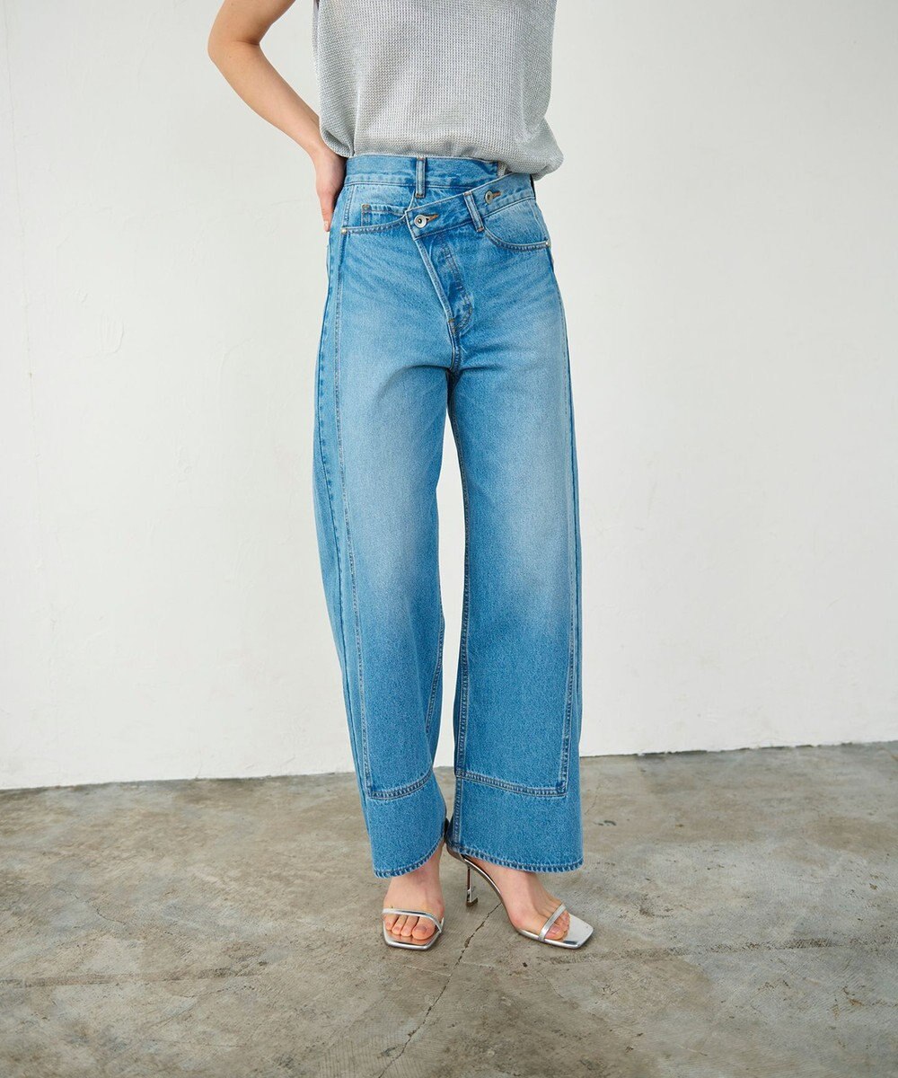 GRACE CONTINENTAL ラップデニムパンツ