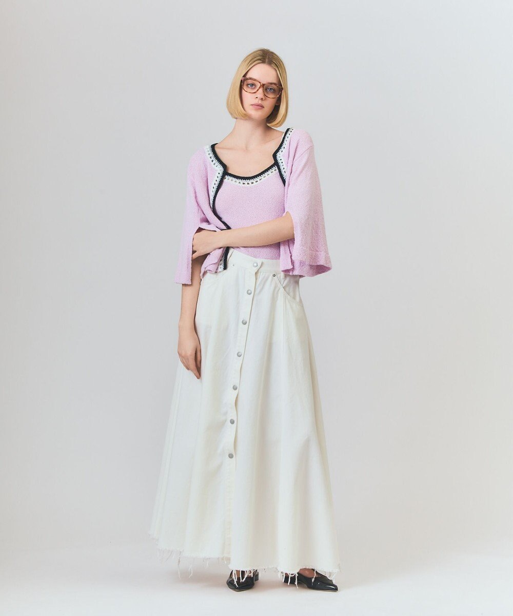 GRACE CONTINENTAL ツイーディーニットカーディガン