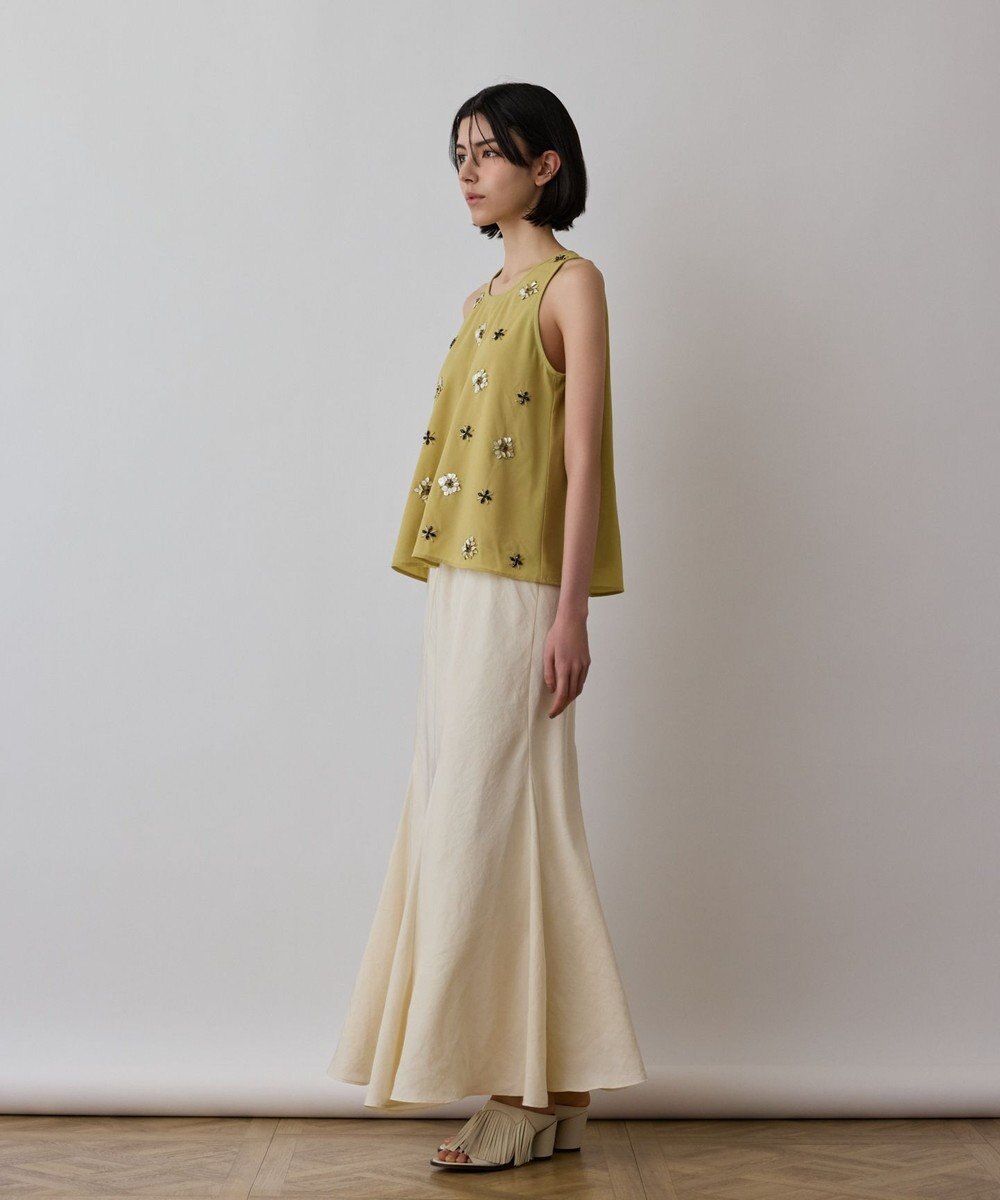 GRACE CONTINENTAL ビジューノースリーブトップ