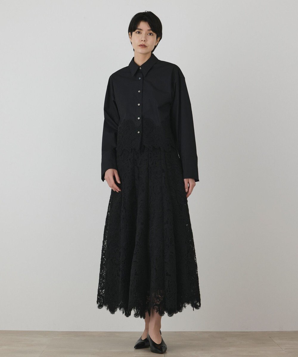 GRACE CONTINENTAL レースヘムシャツ 