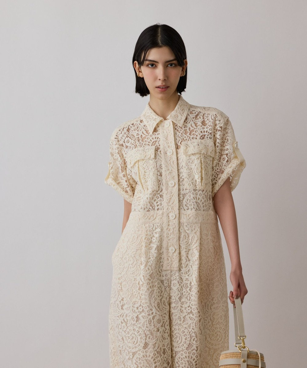 GRACE CONTINENTAL コードレースジャンプスーツ