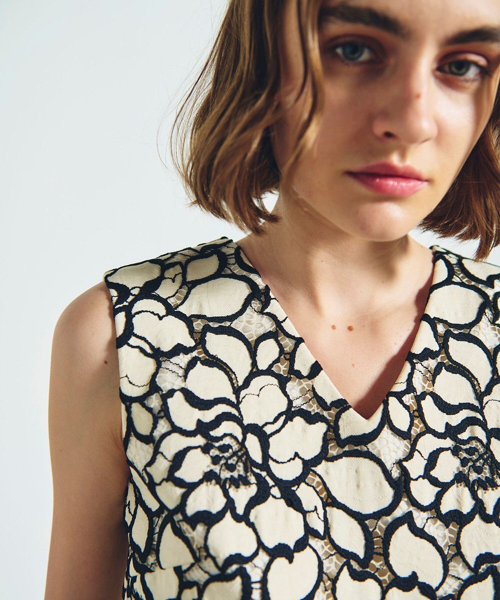 GRACE CONTINENTAL ローズレースドレス