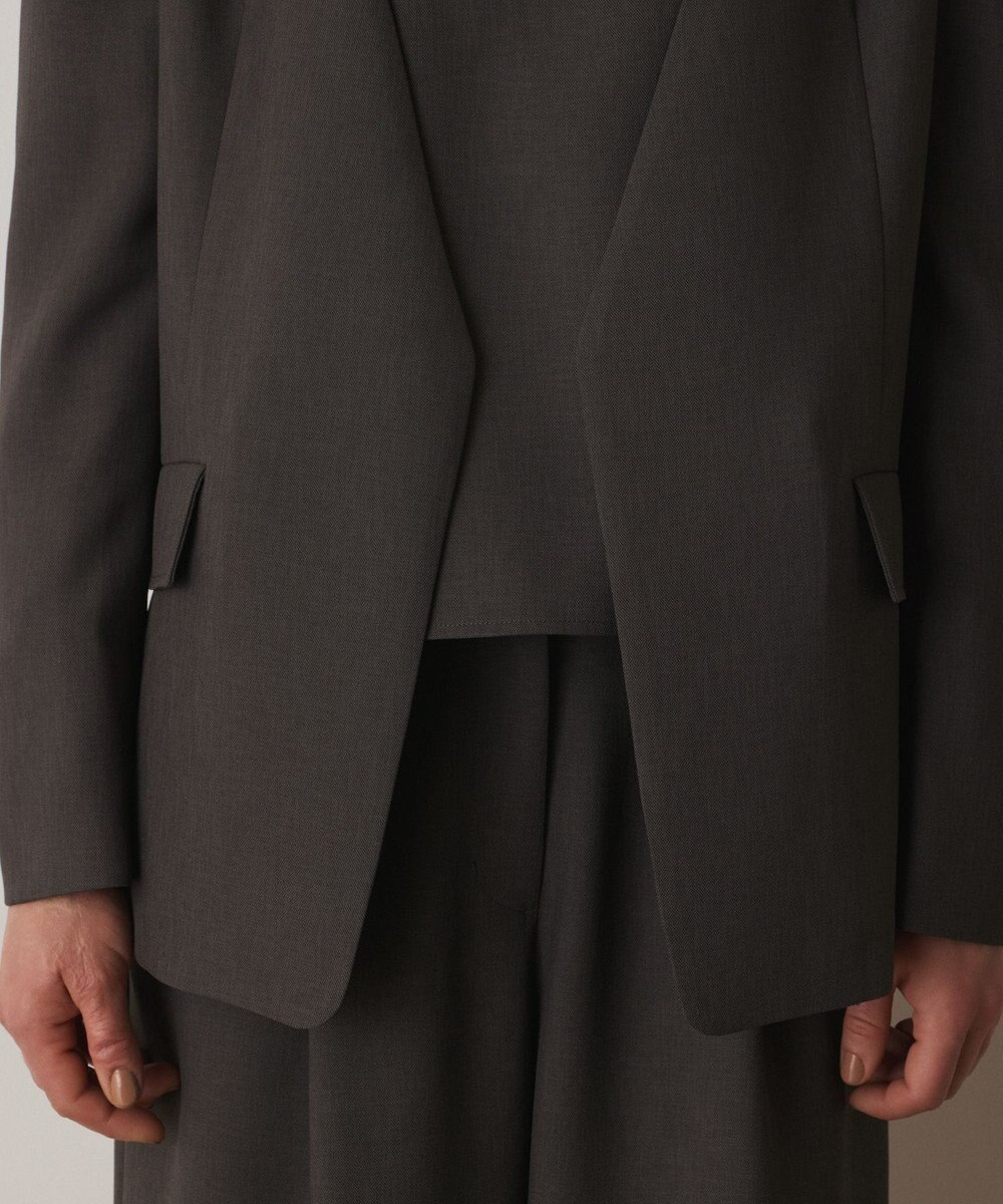 GRACE CONTINENTAL バックシャンノーカラージャケット